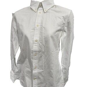 NWT Polo Ralph Lauren Shirt Womens Size 6  White Long Sleeve Button Up
